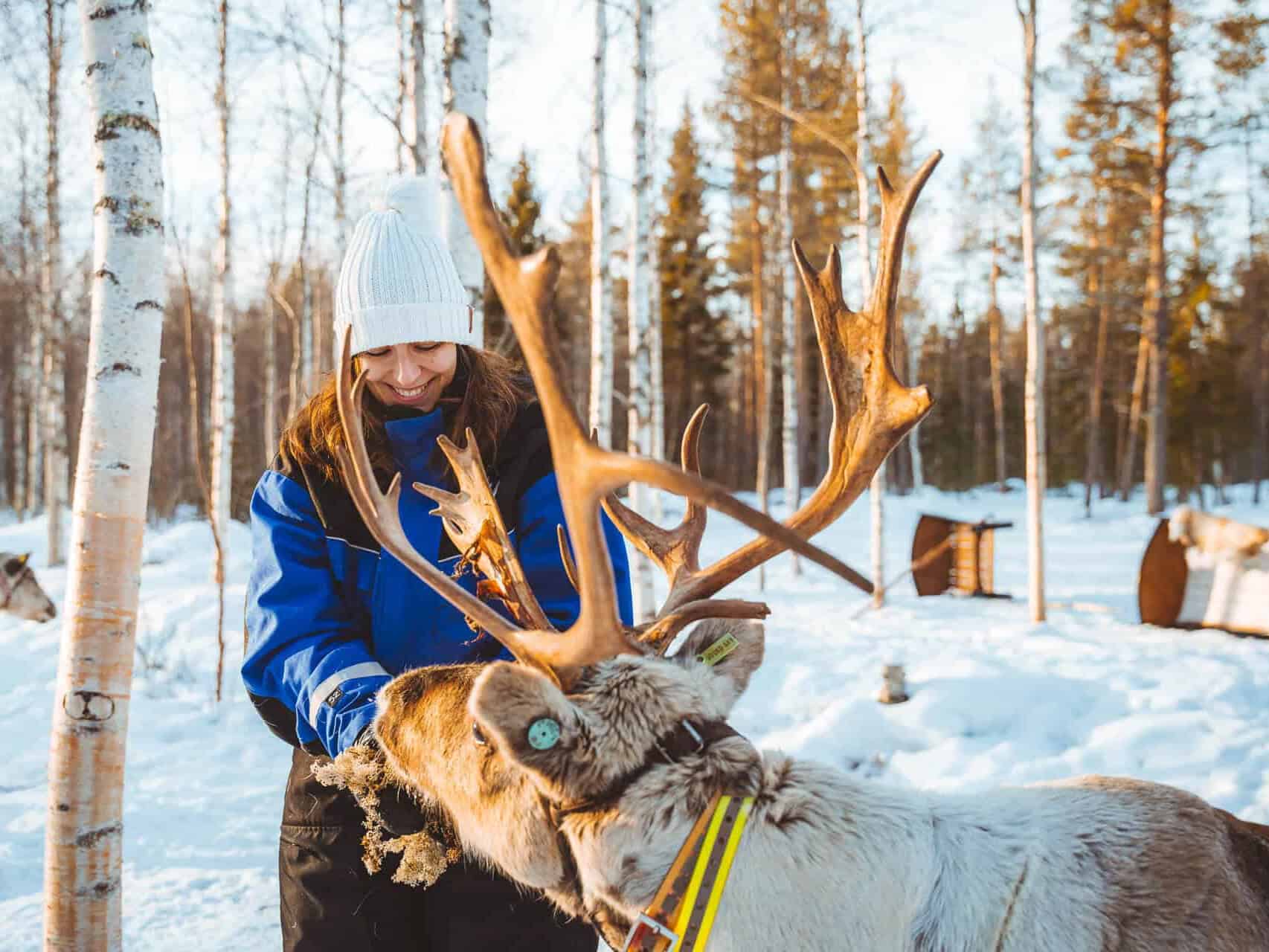 reindeer ride to ice fishing