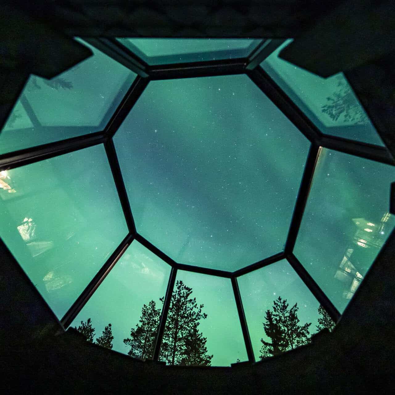 Kammi Glass Igloo Suite Apukka Resort Rovaniemi Lapland Finland