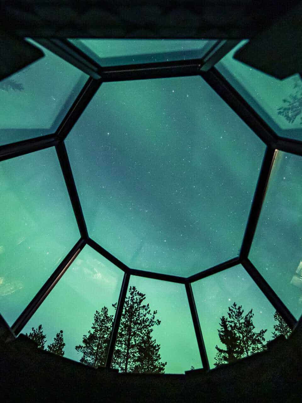 Kammi Glass Igloo Suite Apukka Resort Rovaniemi Lapland Finland