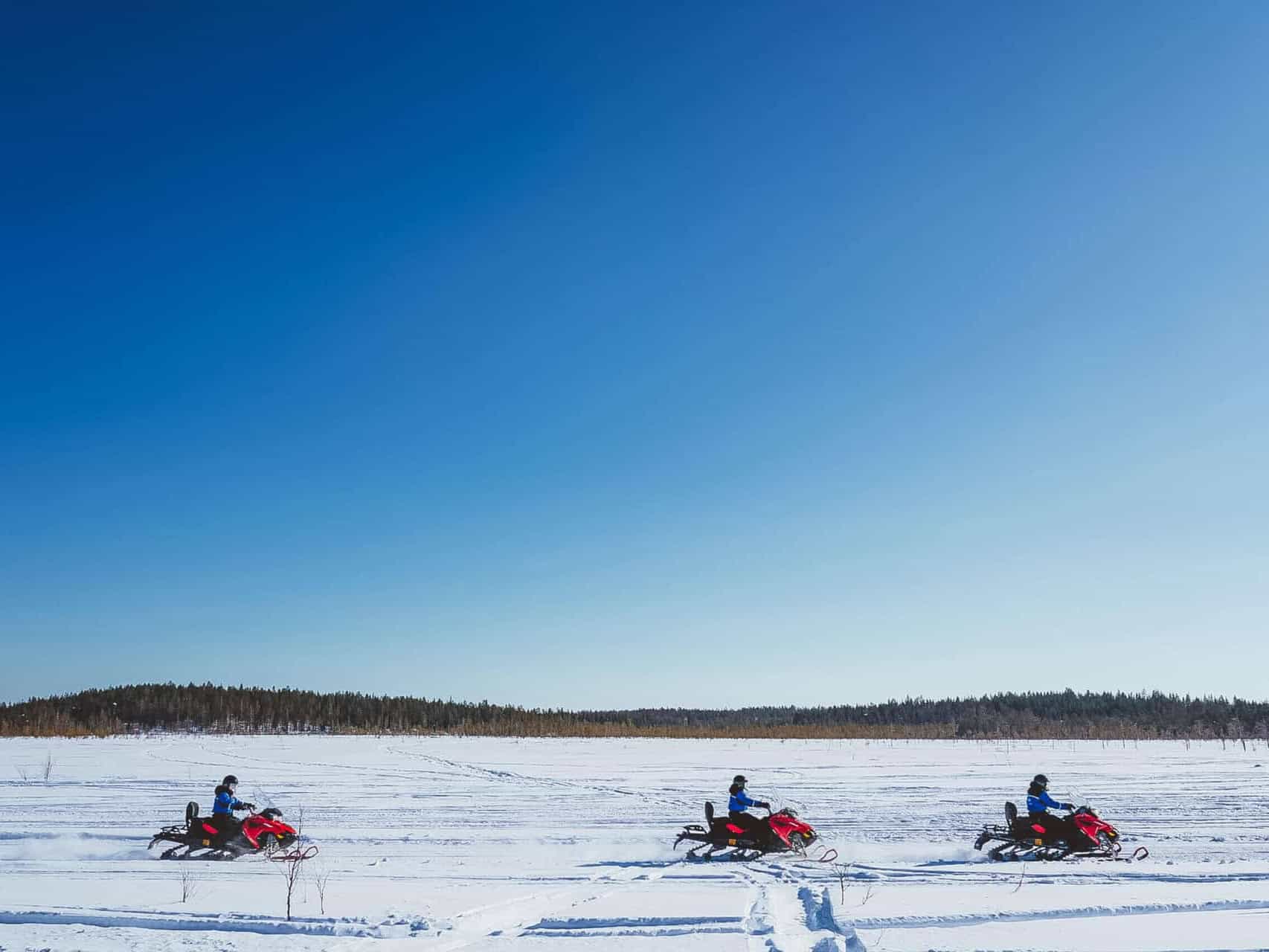 snowmobile safari apukka resort Rovaniemi lapland finland