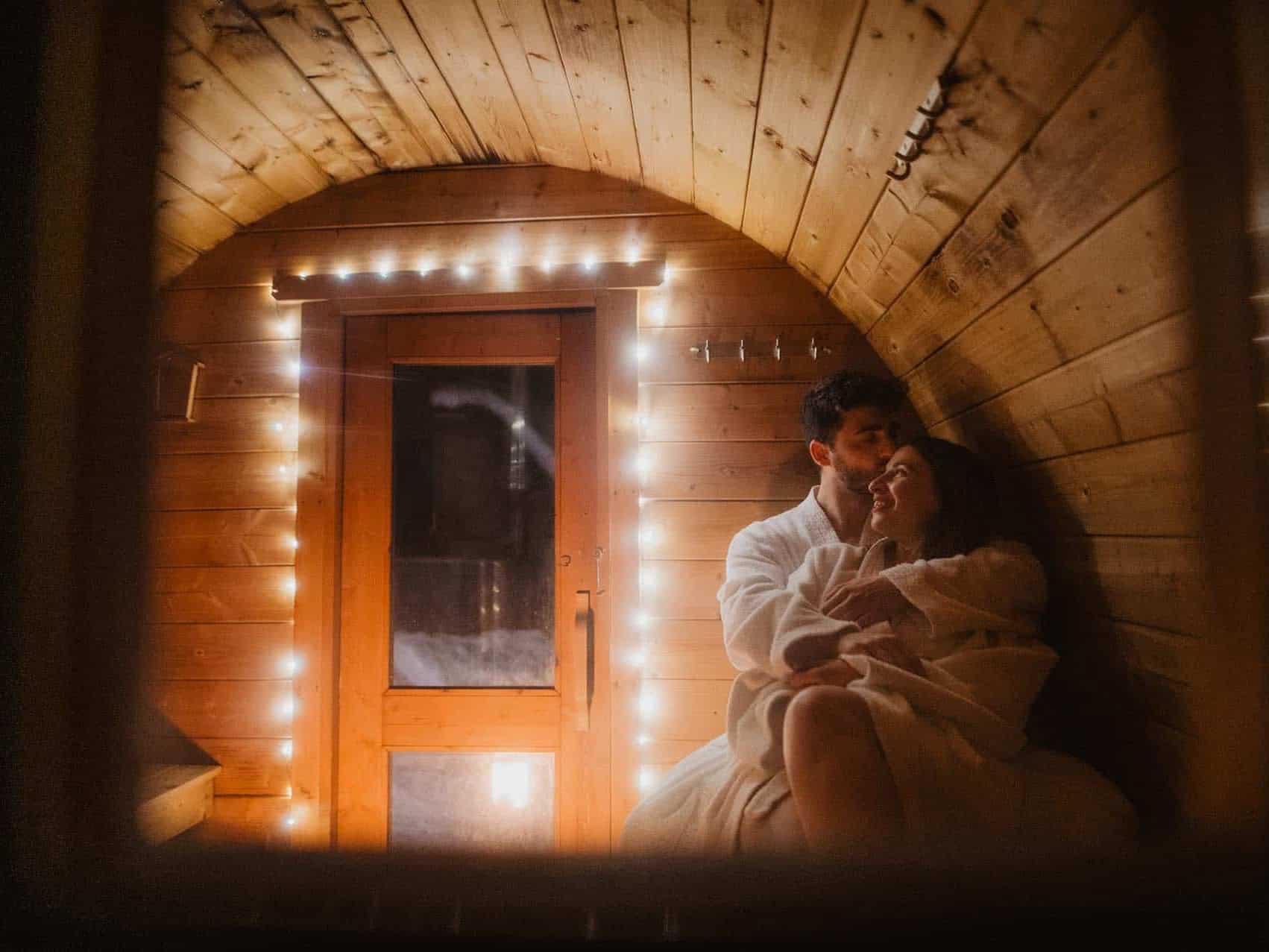 romantic sauna on skis apukka resort rovaniemi lapland finland